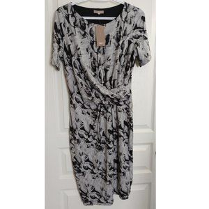 NWT SOON LONG SLEEVE FRONT TWIST GRAY DRESS (UK 12)